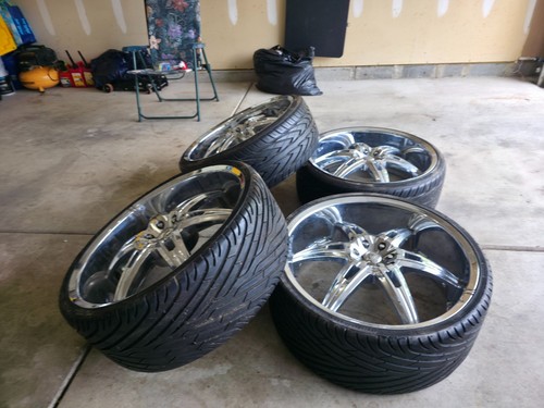 Chrome deep dish 5 spoke - chrome,